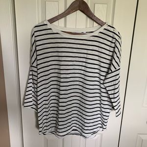 3/4 sleeve stripe shirt